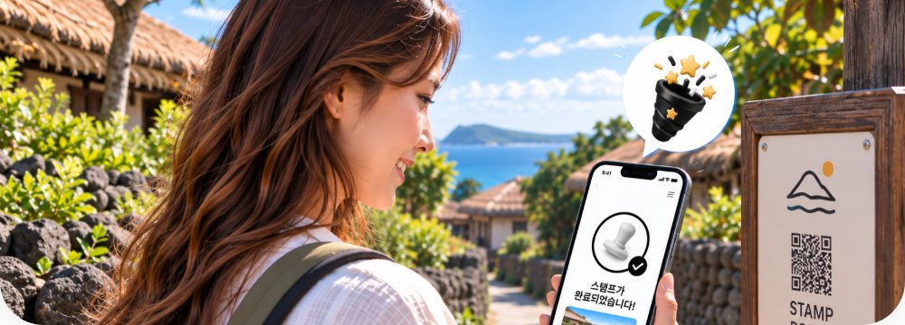스탬프투어에 참여하는 관광객